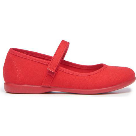 Classic Canvas Mary Janes, Red