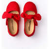 Swiss-Dot Bow Mary Janes, Red - Mary Janes - 4