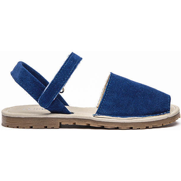 Suede Sandals, Royal Blue