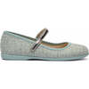 Classic Textured Mary Janes, Blue - Mary Janes - 1 - thumbnail