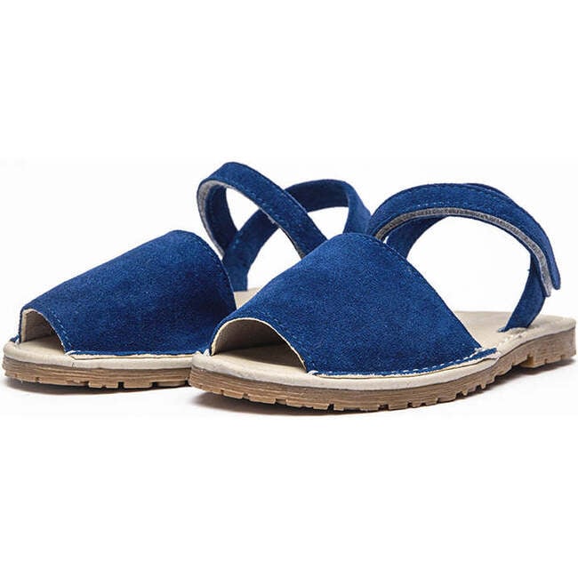 Suede Sandals, Royal Blue - Sandals - 5