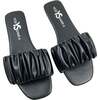 Women's Naomi Ruched Sandal, Black - Sandals - 1 - thumbnail