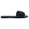 Women's Naomi Ruched Sandal, Black - Sandals - 2