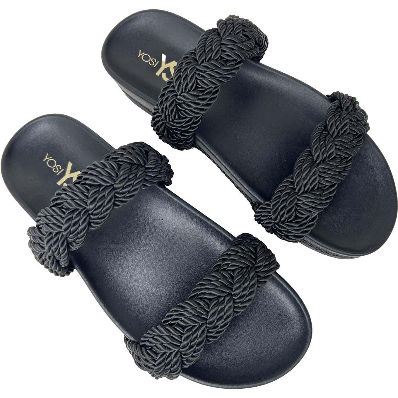 Women's Michelle Braided Sandal, Black - Sandals - 1