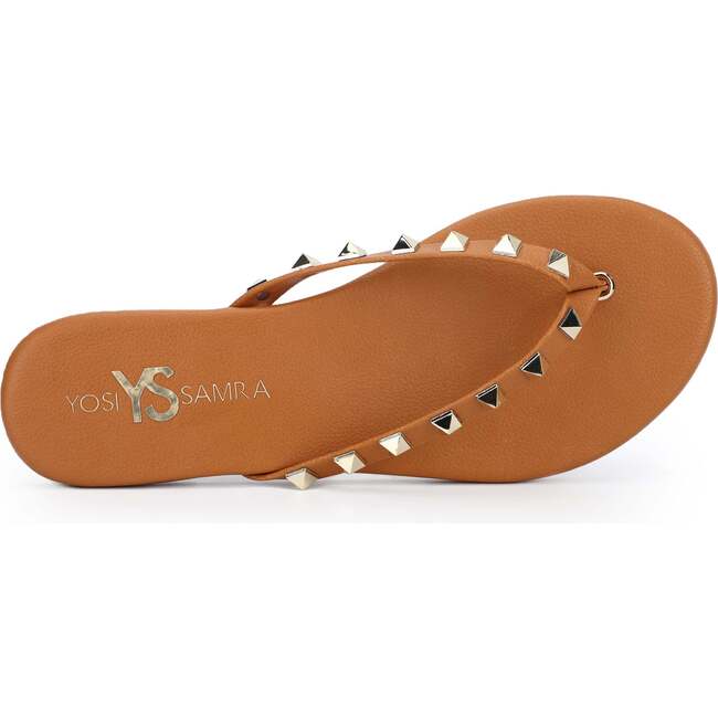 Women's Rivington Stud Flip Flop, Cognac - Sandals - 4