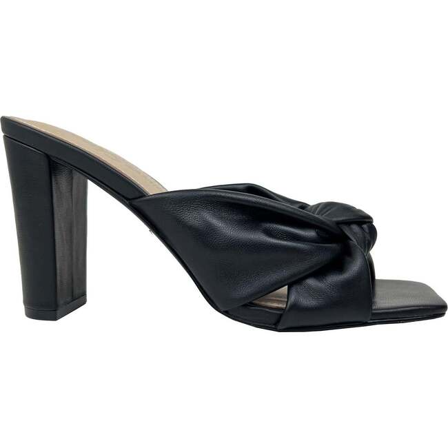 Women's Hazel Knotted Dress Sandal, Black Leather - Sandals - 3