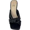 Women's Hazel Knotted Dress Sandal, Black Leather - Sandals - 5