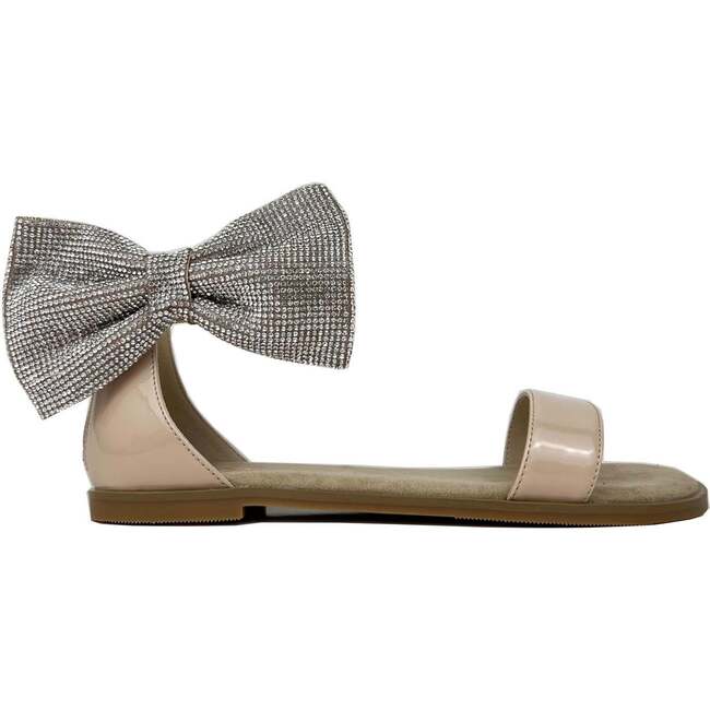 Miss Cambelle Crystal Bow Sandal, Blush Patent