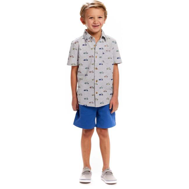Short Sleeve Knit Buttondown and Shorts Set, Scooters - Mixed Apparel Set - 2