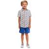Short Sleeve Knit Buttondown and Shorts Set, Scooters - Mixed Apparel Set - 2