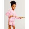Pink Smiley Terry Sweatshirt & Shorts Set - Mixed Apparel Set - 2