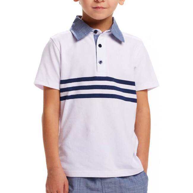 White Pique Polo Shirt - Polo Shirts - 2