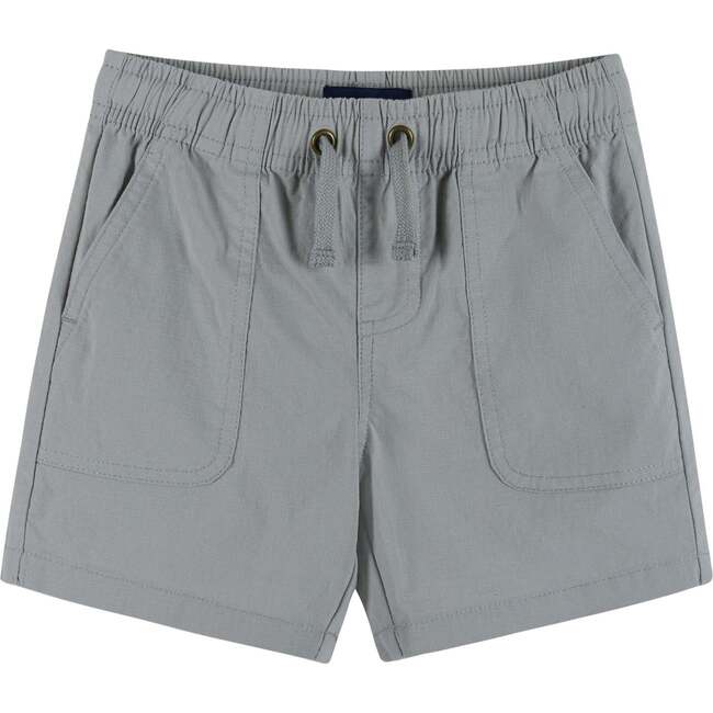 Grey Ripstop Drawstring Shorts