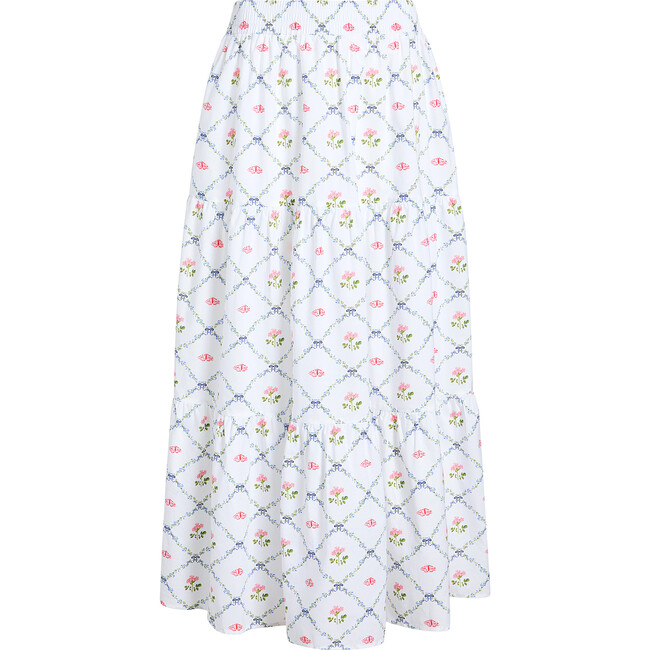 Women's Florence Butterfly Trellis Print Nap Skirt, White