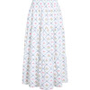 Women's Florence Butterfly Trellis Print Nap Skirt, White - Skirts - 1 - thumbnail