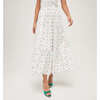 Women's Florence Butterfly Trellis Print Nap Skirt, White - Skirts - 4