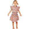 Littles Dandelion Flutter Sleeve Smocked Waist Tired Dress, Asilah - Dresses - 1 - thumbnail