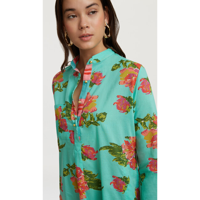 Short Kurta, Azhar Flower Aqua - Dresses - 2