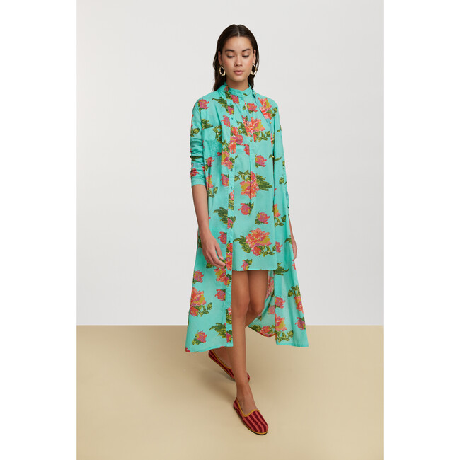 Short Kurta, Azhar Flower Aqua - Dresses - 4