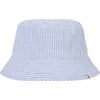 Seersucker Beach Hat, Blue - Hats - 1 - thumbnail