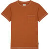 Linen Cotton T-Shirt, Rust - T-Shirts - 1 - thumbnail