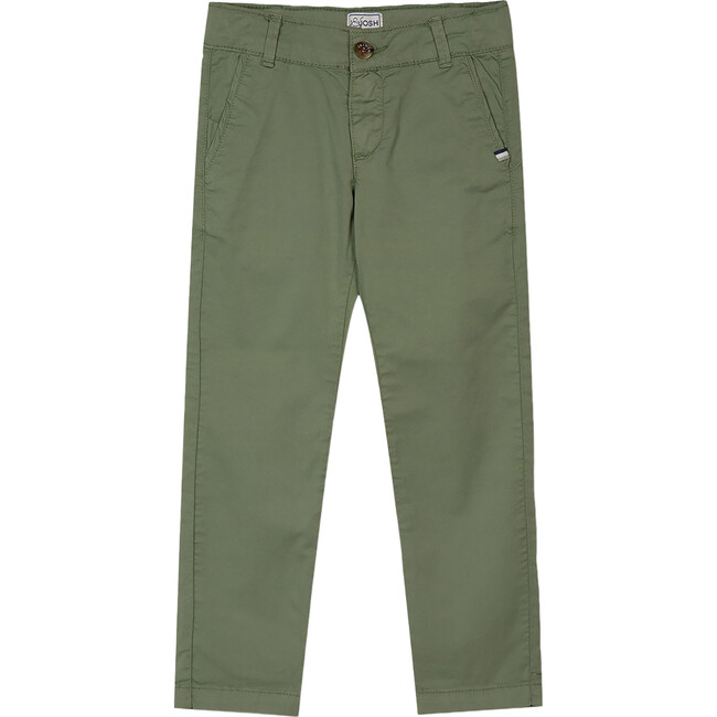 Cotton Chino Trousers, Olive Green