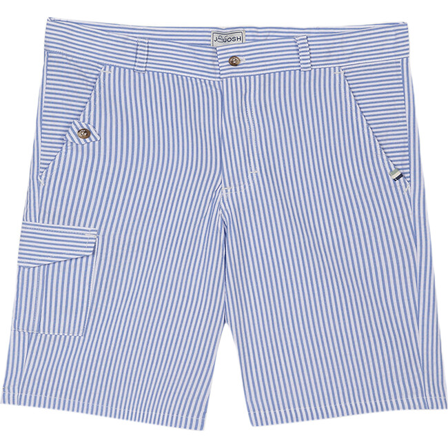 Cargo Seersucker Shorts, Blue