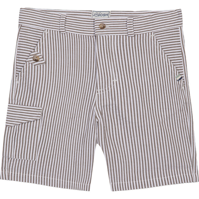 Cargo Seersucker Shorts, Khaki