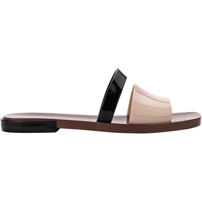 Women's Ivy II Ad Square Toes Thick Strap Flat Slide, Brown
