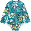 Rash Guard Baby Swimsuit,Turtle Floral Wax Print - One Pieces - 2