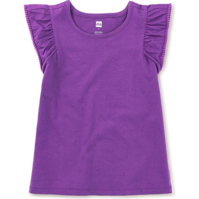 Pom-Pom Flutter Top,Dark Orchid - Shirts - 1
