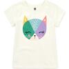 Rainbow Cat Graphic Tee,Chalk - T-Shirts - 1 - thumbnail