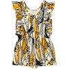 Flutter Sleeve Romper,Maasai Mara Giraffe - Dresses - 2