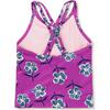 Cross Back Tankini Top,Zebra Tissue Floral - Tank Tops - 2