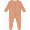 Waffle Clever Zip Footie, Orange - Footie Pajamas - 1 - thumbnail