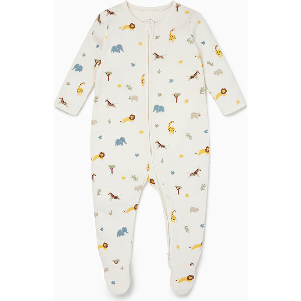 Safari Print Clever Zip Footie - MORI Sleepwear | Maisonette