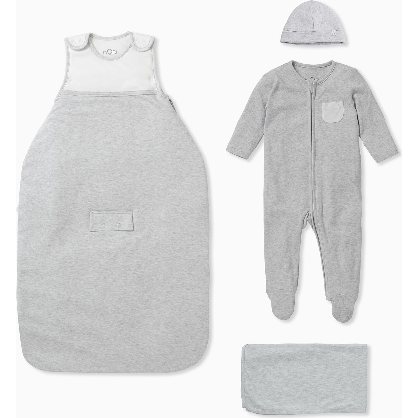 Clever Sleep Set, Grey - Pajamas - 1