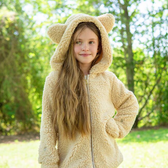 Premium Child Fuzzy Bear Zip-Up Jacket