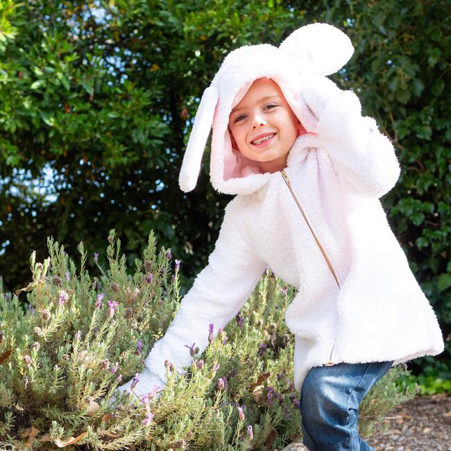 Premium Child Fuzzy Bunny Zip-Up Jacket
