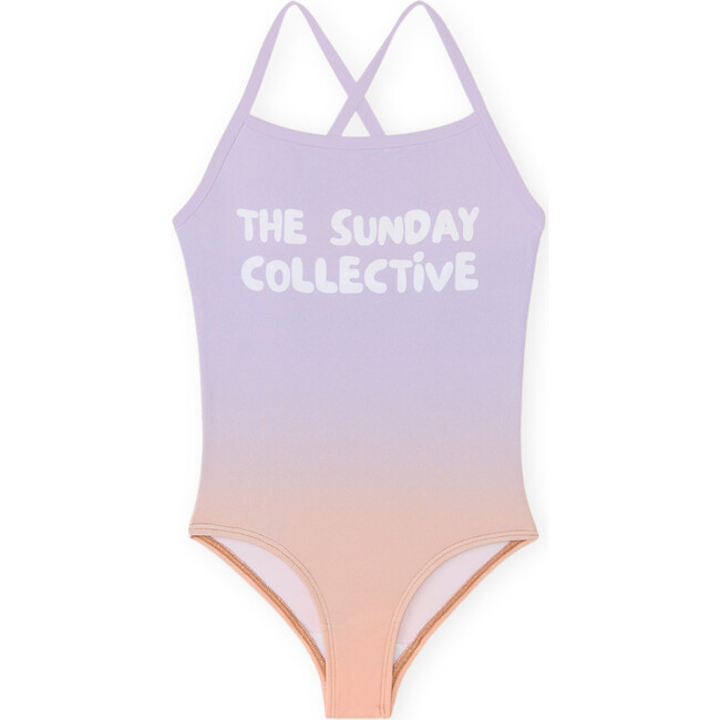 Crossback Swimsuit , Lilac Ombre