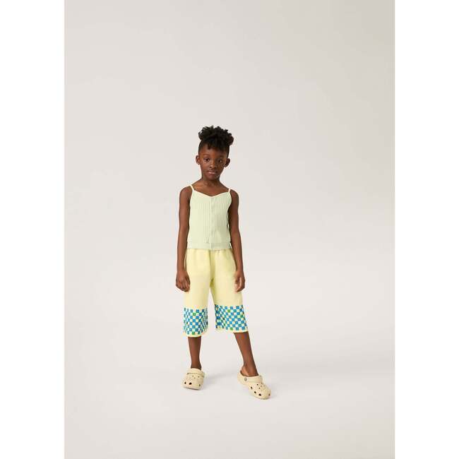 Cropped Ribbed Button Tank , Metro Mint - Tank Tops - 2