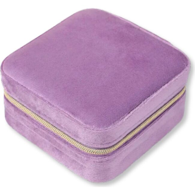 Square Velvet Jewelry Case, Purple