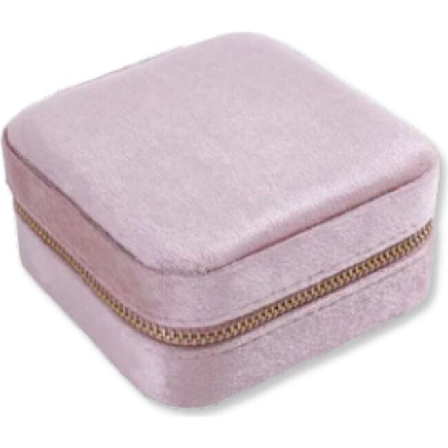 Square Velvet Jewelry Case, Pink