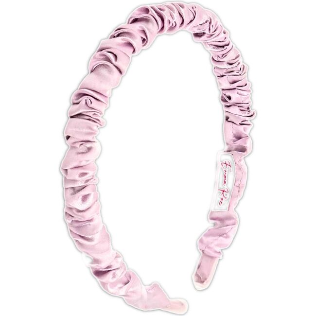 Satin Pleated Headband, Pink
