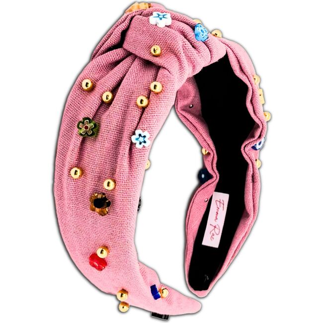 Seed Beads Embellished Headband, Pink