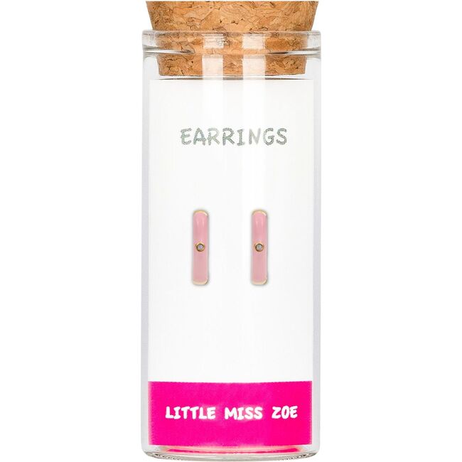 Hoop Earrings In A Bottle, Pink