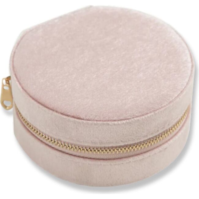 Circle Velvet Jewelry Case, Pink
