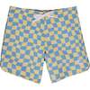 Wavy Checks Boardshorts, Banana - Swim Trunks - 1 - thumbnail