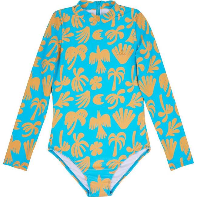 Seaesta Surf x Ty Williams Long Sleeve Swimsuit, Orange Sherbet