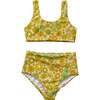 Surfy Birdy x Seaesta Surf Surfy 60s Two Piece Swimsuit, Chartreuse - Two Pieces - 1 - thumbnail